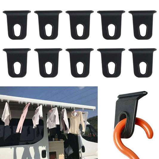 5pcs RV Awning Hanger Hooks - Multi-Purpose Hook Rings and Clothes Hangers for VW T5, T6, Fiat Ducato, and Ford Transit