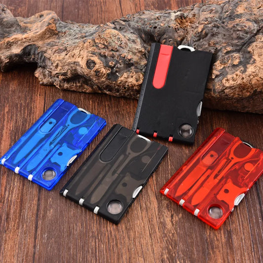 Credit Card Multi Tool - 10-in-1 Portable Pocket Multi-Tool for Outdoor Survival, Camping, and Hiking