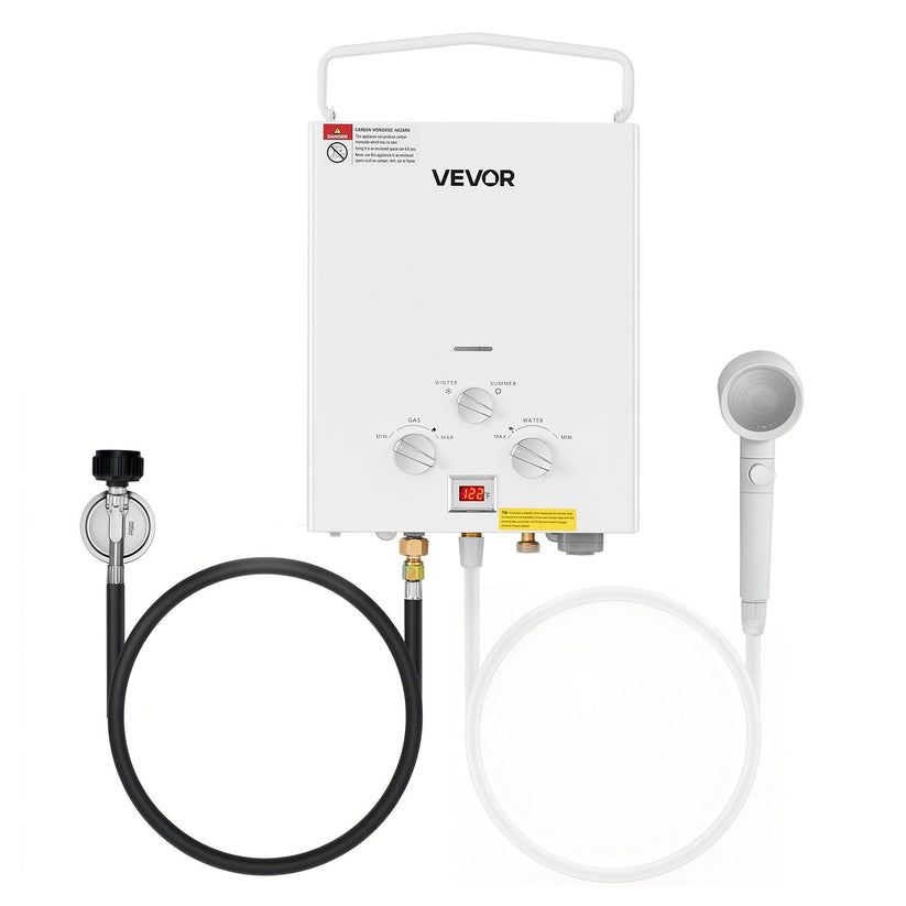 VEVOR Instant Hot Water Heater with 6L Capacity — Portable Propane Solution for Camping, RVs, & Outdoor Use